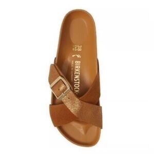 Birkenstock Siena Hex Slide Sandal in Mink Suede women size 37 6.5